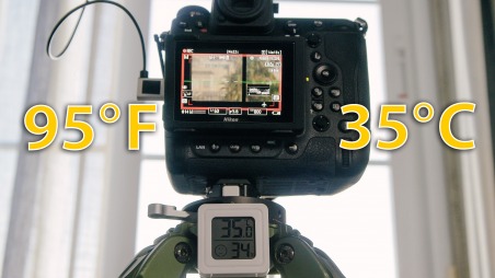 35 градусов. Без ветра. Тест на перегрев Nikon Z9 при съемке 8K 60fps RAW