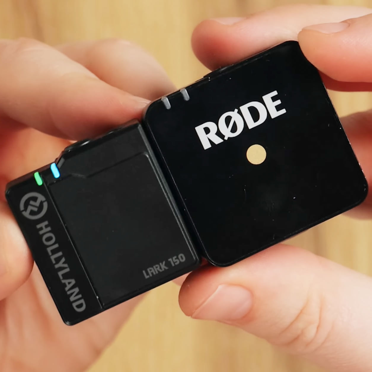 передатчик Hollyland Lark 150 и Rode Wireless Go
